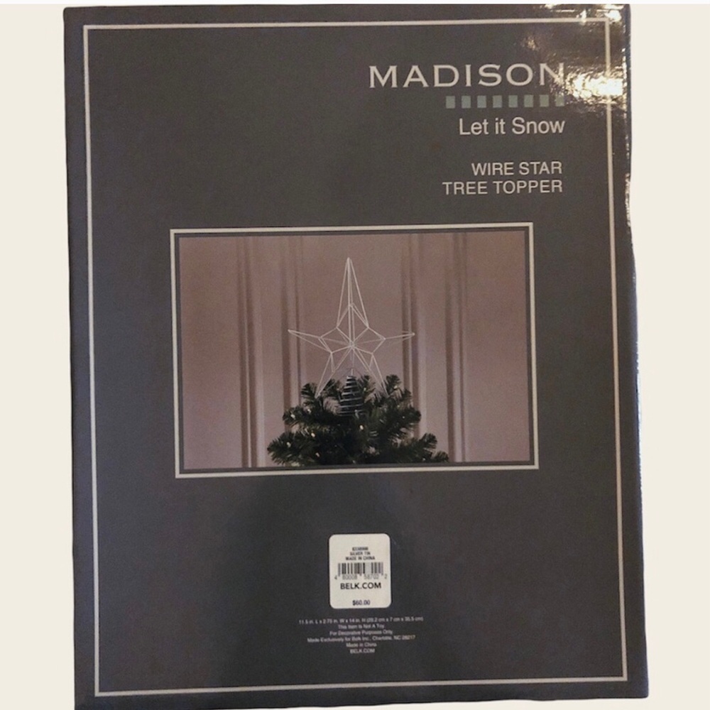 Madison — Let It Snow Wire Star Tree Topper - Picture 3 of 4